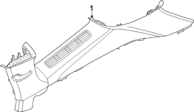 85860T6SD0UBL - : Upper Quarter Trim for Hyundai Image