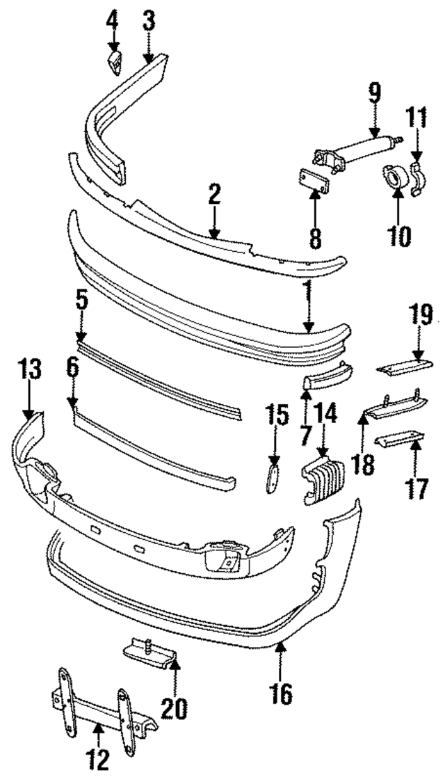91150307901GRV - Body: Face Bar Support for Porsche Image