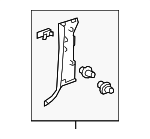 6251304060C0 - Body: Lower Pillar Trim for Toyota: Tacoma Image