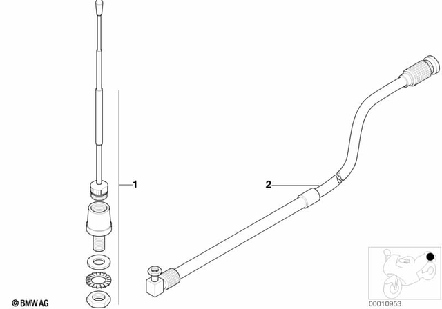 65212317041 - Audio, Navigation, Information Systems: Radio Antenna -  for BMW-Motorrad Image
