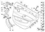 51427244418 - : Door Lining Leather Rear Right for BMW Image