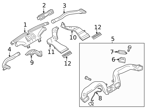 Ducts for 2014 INFINITI Q70 #1