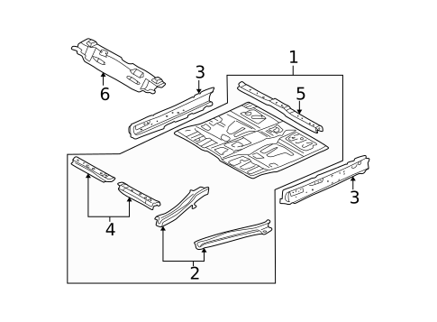 Floor & Rails for 2005 Mazda Tribute #0