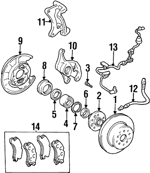 Anti-Lock Brakes for 1995 Lexus SC300 #2