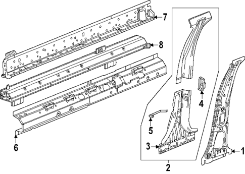 Center Pillar & Rocker for 2025 Cadillac OPTIQ #0