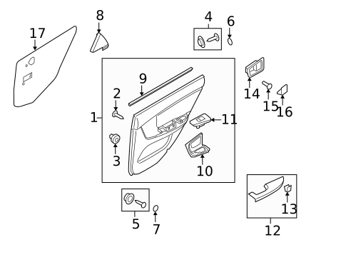 Rear Door for 2009 Kia Spectra #1