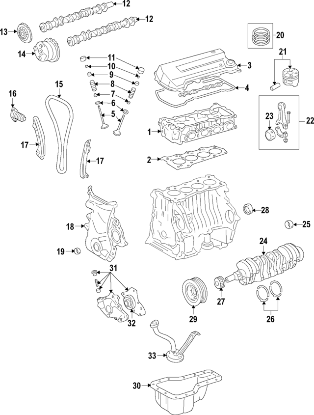 117010T01102 - Engine: Bearing for Toyota Image