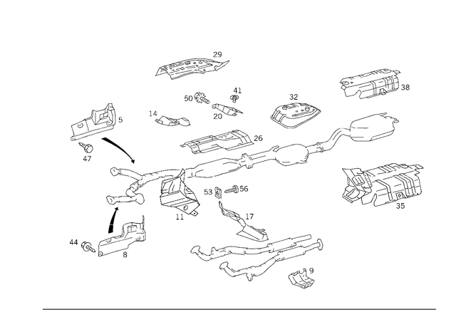 1406821371 - Exhaust System: Shielding for Mercedes-Benz Image image