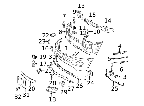 Bumper & Components - Front for 2009 Mercedes-Benz ML320 #0
