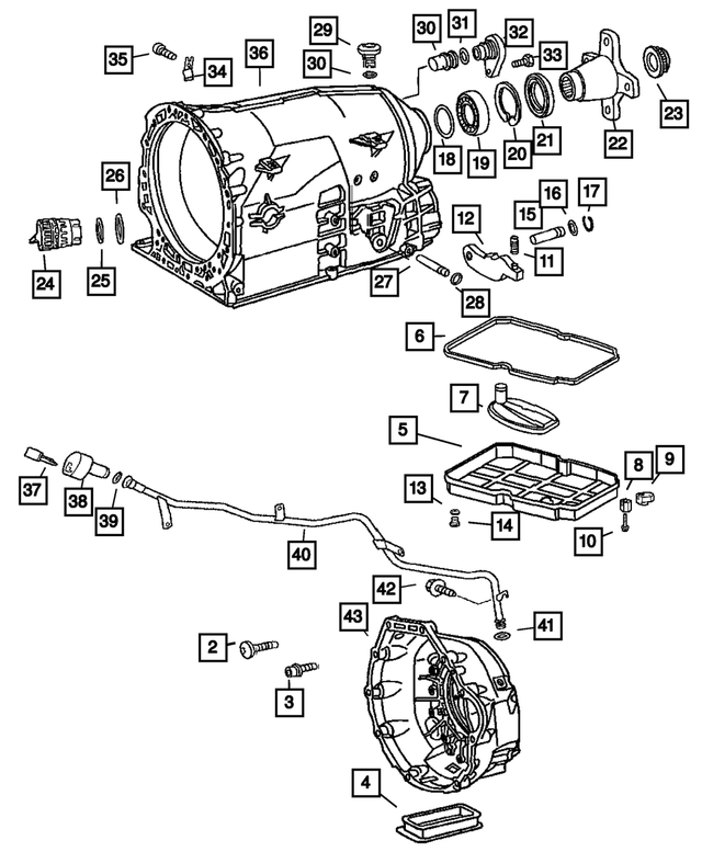 52108396AA - Automatic Transmission 5 Speed [DGZ]: Screw for Mopar Image