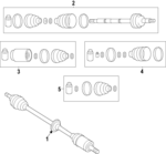 49525M7700 - Front Drive Axle: Shaft &amp; Joint Assembly for Kia Image
