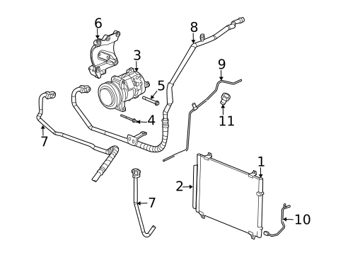 A/C Clutch & Compressor for 2005 Cadillac CTS #0