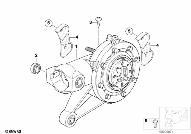 33172311091 - Rear Axle, Rear-Wheel Drive, Suspension: Needle Bearing - 10X32X17 for BMW-Motorrad Image