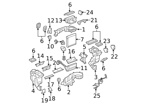 Evaporator & Heater Components for 2011 Buick Lucerne #0