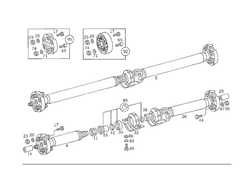Propeller Shaft for 1998 Mercedes-Benz C43 AMG #0