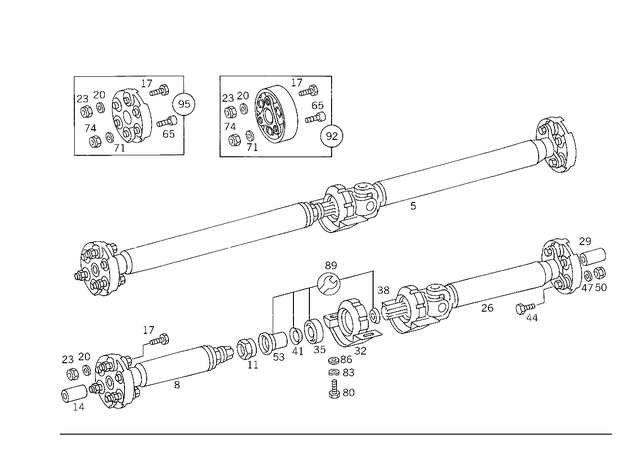 2024104506 - Propeller Shaft: Propeller Shaft for Mercedes-Benz: C220, C230 Image image