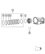 68028660AB - NAG1; W5A580; 5-Speed; Automatic Transmission: B2 Brake Clutch Stack Up Clutch Package for Mopar Image