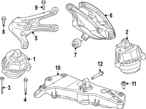 Engine & Trans Mounting for 2024 BMW 750e xDrive #1