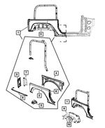 55395894AD - : Quarter Inner Panel, Right for Mopar Image