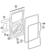 68017333AA - : Side Cargo Door, Left for Dodge: Sprinter 2500, Sprinter 3500 Image