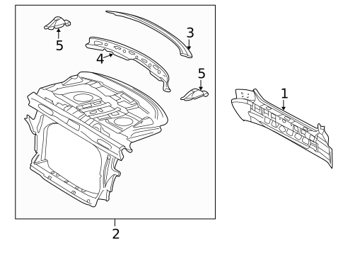 Rear Body for 2002 Mercedes-Benz CLK430 #1