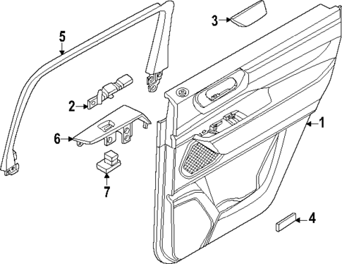 Interior Trim - Rear Door for 2025 Nissan Armada #0