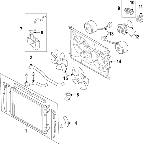 Radiator & Components for 2013 Subaru Tribeca #1