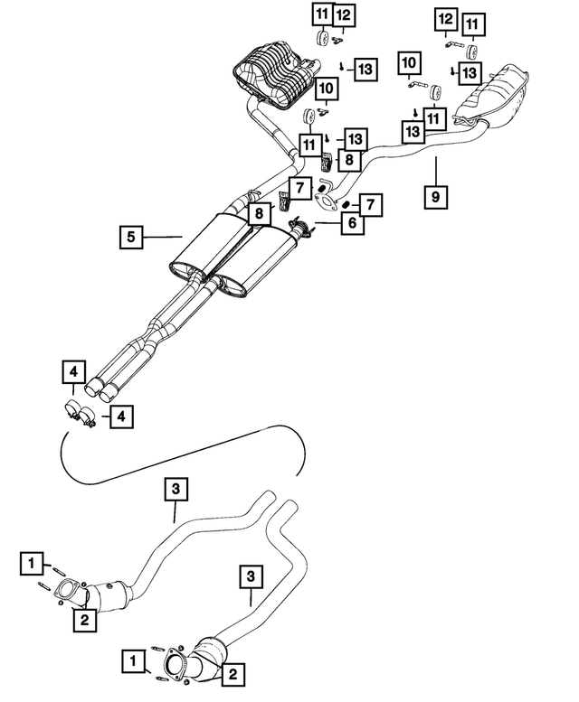68274677AB - : Exhaust Muffler And Resonator for Mopar Image