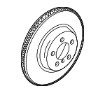 34216864053 - : Disc Brake Rotor Rear for BMW: 525xi, 528i, 528i xDrive, 528xi, 530xi, 535i xDrive, 535xi Image