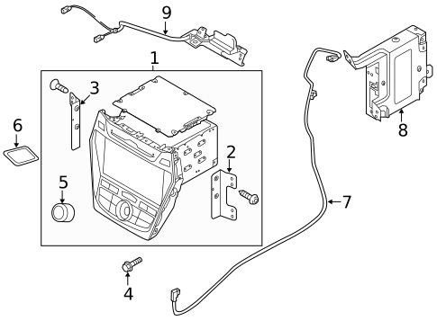 Navigation System for 2017 Hyundai Santa Fe #0