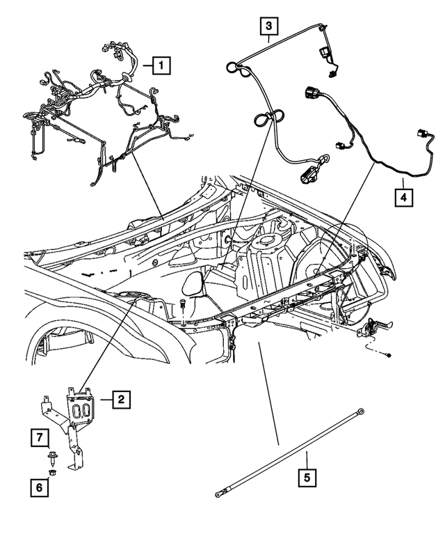 68081212AC - : Headlamp To Dash Wiring for Mopar Image
