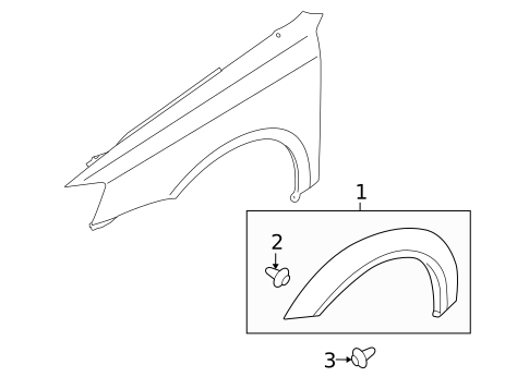 Exterior Trim - Fender for 2009 Subaru Outback #0