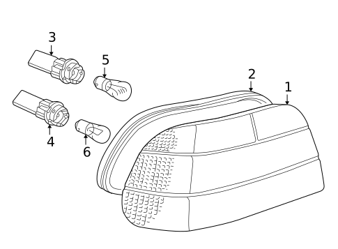 Combination Tail Lamps for 1999 BMW 740iL #0