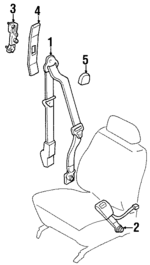 F7CZ54611B09AAC - Electrical: Retractor Assembly for Ford: Escort | Mercury: Tracer Image