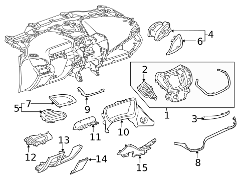 Instrument Panel Components for 2018 Chevrolet Volt #0