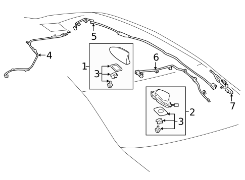 Antenna & Radio for 2018 Lexus LS500 #2