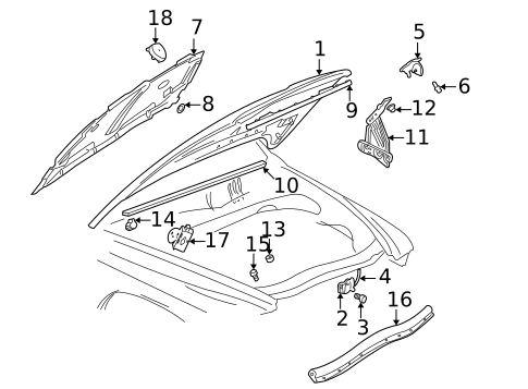Hood & Components for 1999 Dodge Durango #0