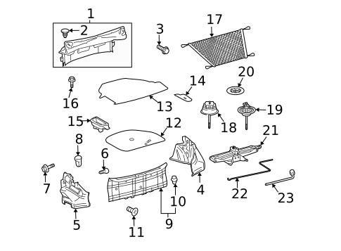 Gate & Hardware for 2005 Toyota Solara #0