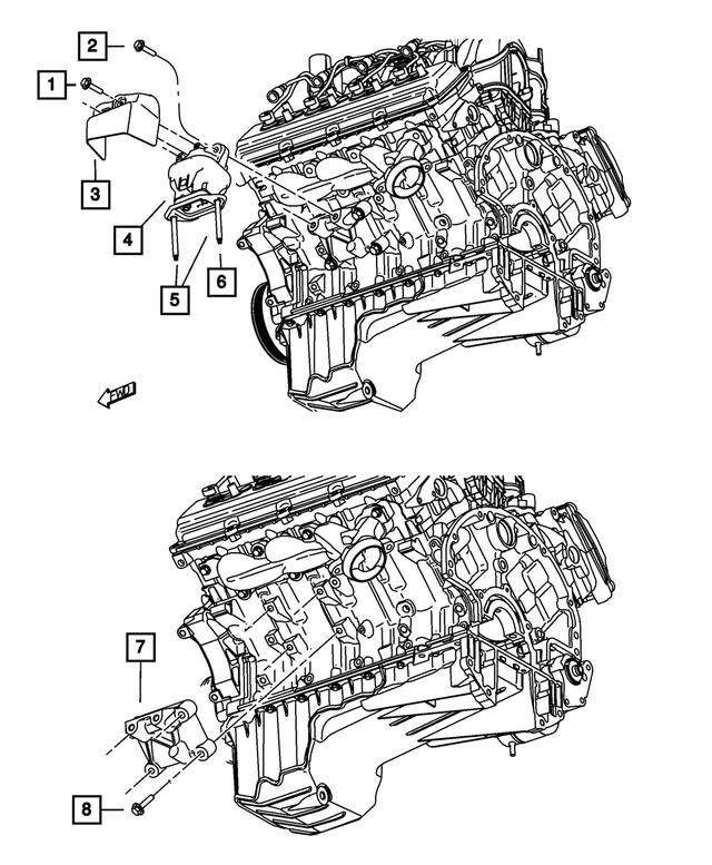 5037794AB - 6.1L Gas; Engine: Engine Support Cushion, Left for Mopar Image