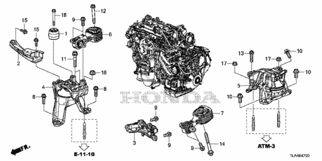 Engine Mounts (1.5L) for 2020 Honda CR-V #0