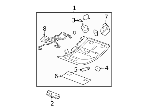 Overhead Console for 2013 GMC Sierra 1500 #4