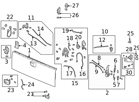 Gate & Hardware for 2024 Honda Ridgeline #0
