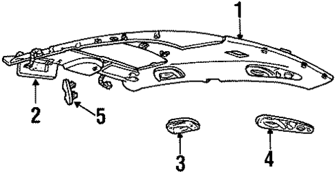 Interior Trim - Roof for 1996 Lincoln Continental #0