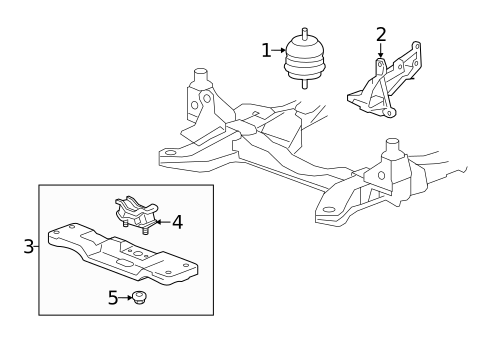 Engine & Trans Mounting for 2012 Cadillac CTS #0