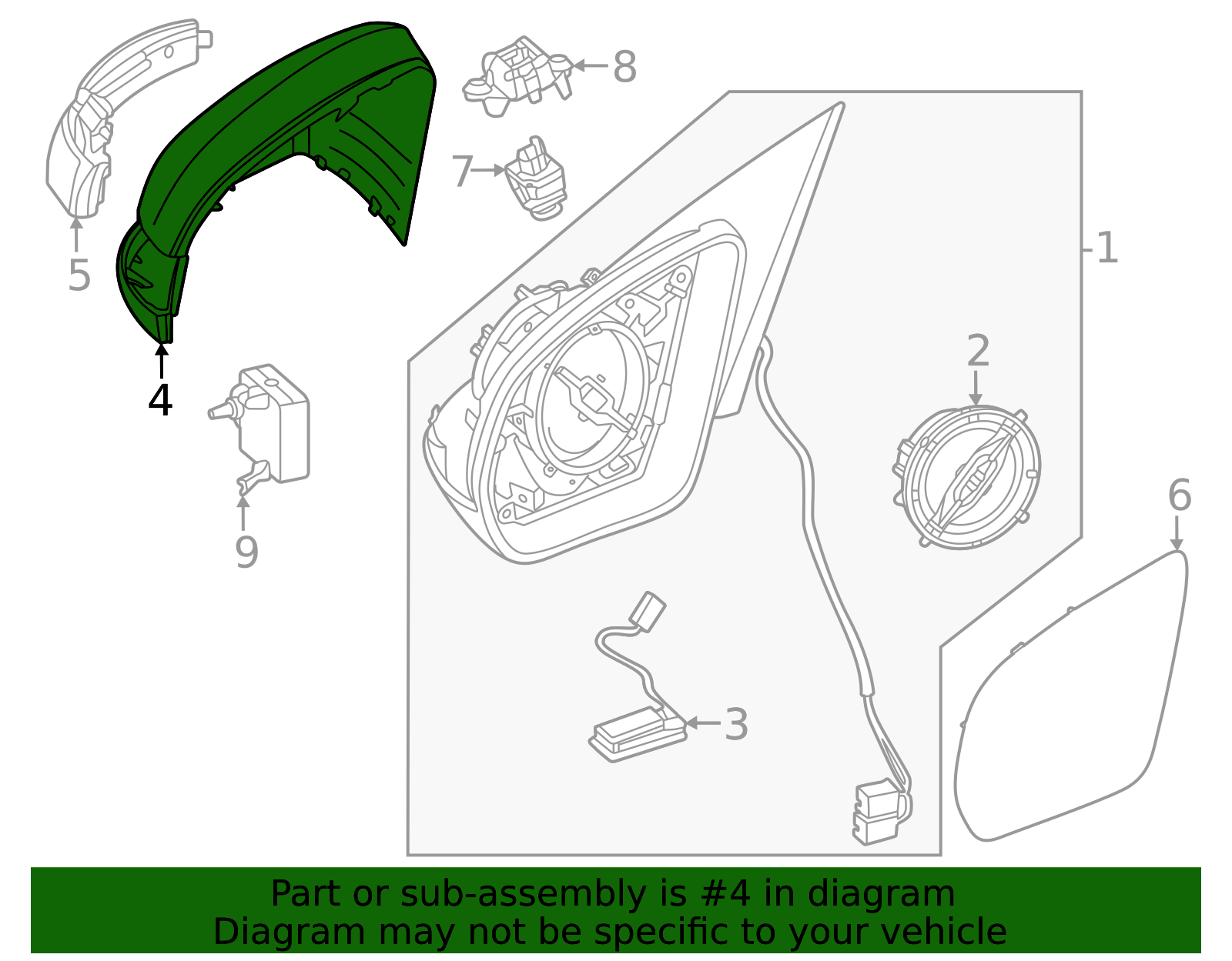 パーツ Requested by thy | custom mirror parts Genuine OEM Mirror Cover | 099-811-02-00-9696 | Fits Select 2020