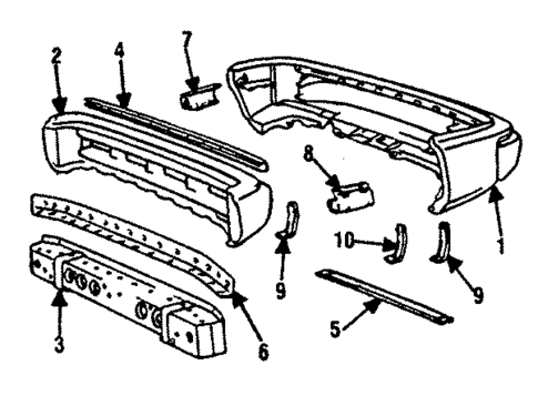 Bumper & Components - Rear for 1988 Mitsubishi Mirage #0
