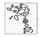 95510611100 - Cooling System: Thermostat Housing for Porsche: Cayenne Image