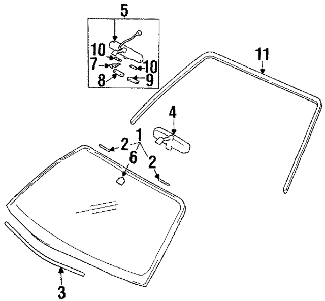 MB882451 - Body: Windshield for Mopar Image