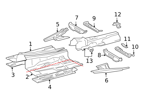 Floor & Rails for 2008 Mercedes-Benz CLK350 #1