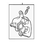 2474233900 - Brakes: Caliper Assembly for Mercedes-Benz Image